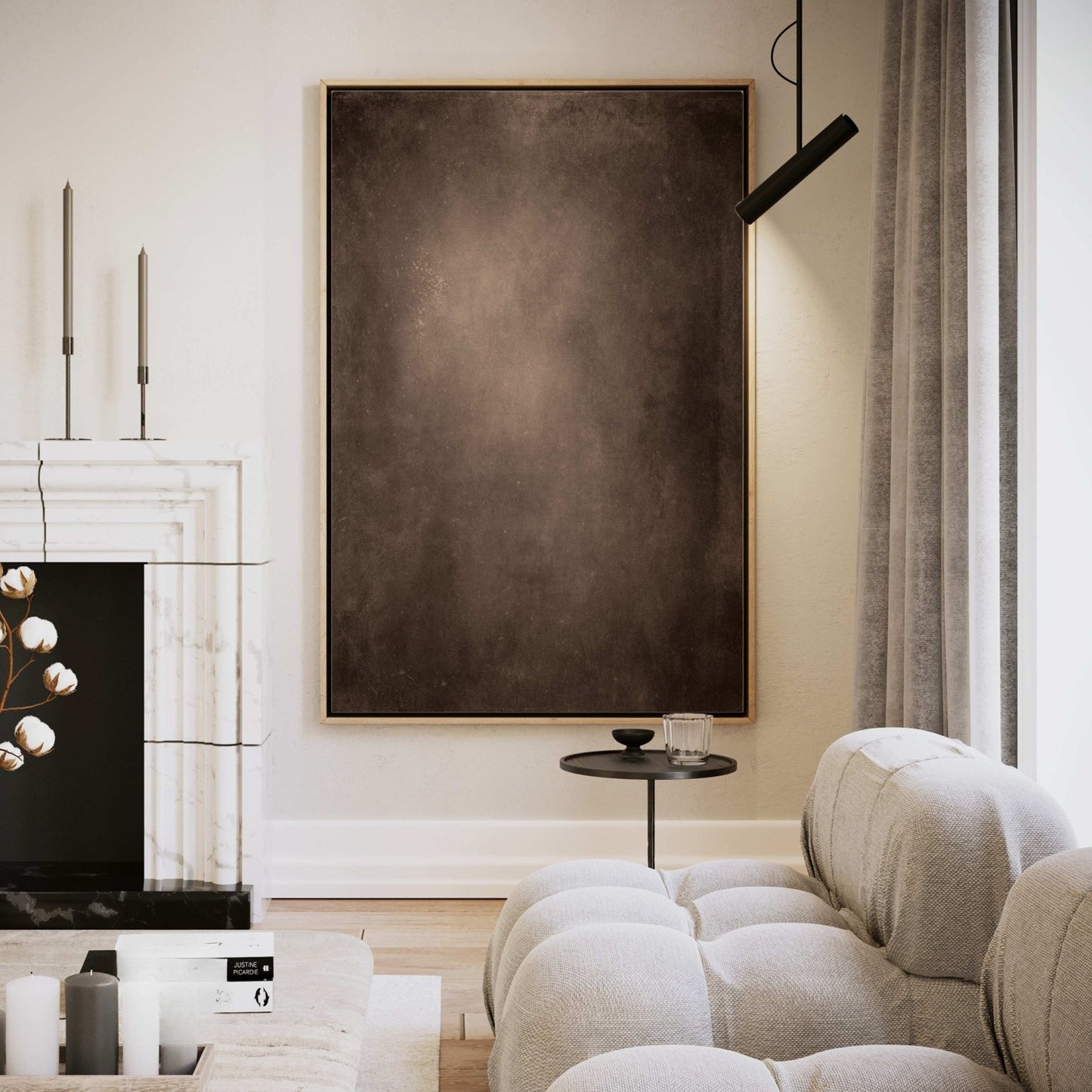 Cacao Framed Canvas - AureousHome