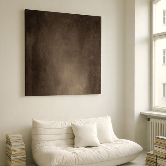 Cacao Square Framed Canvas - AureousHome