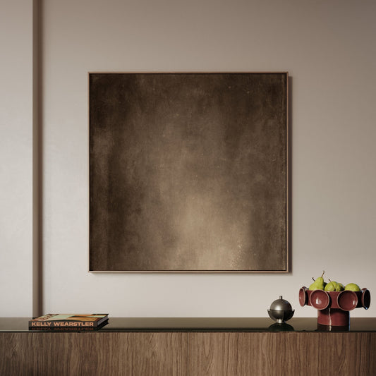 Cacao Square Framed Canvas - AureousHome