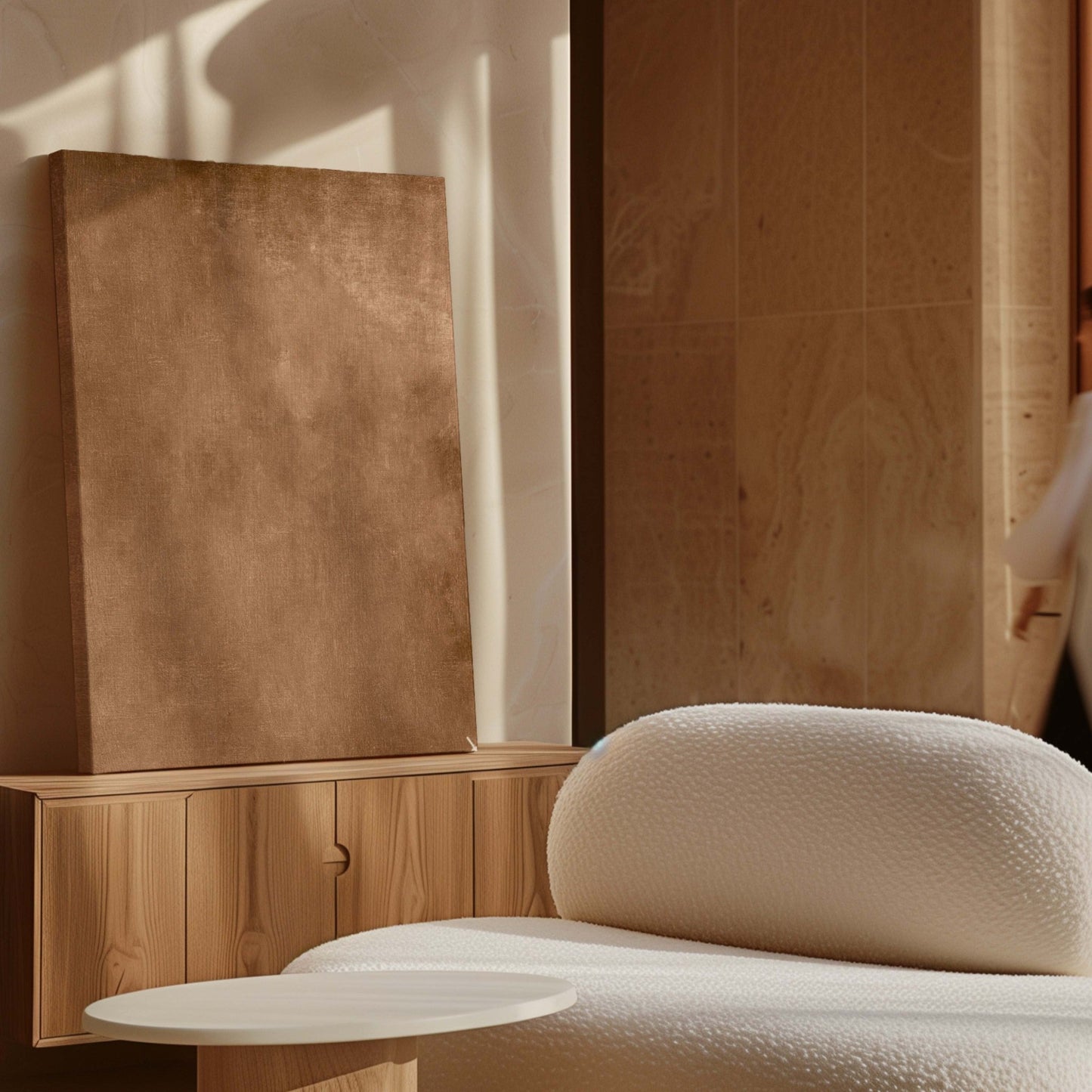 Caramel Framed Canvas - AureousHome