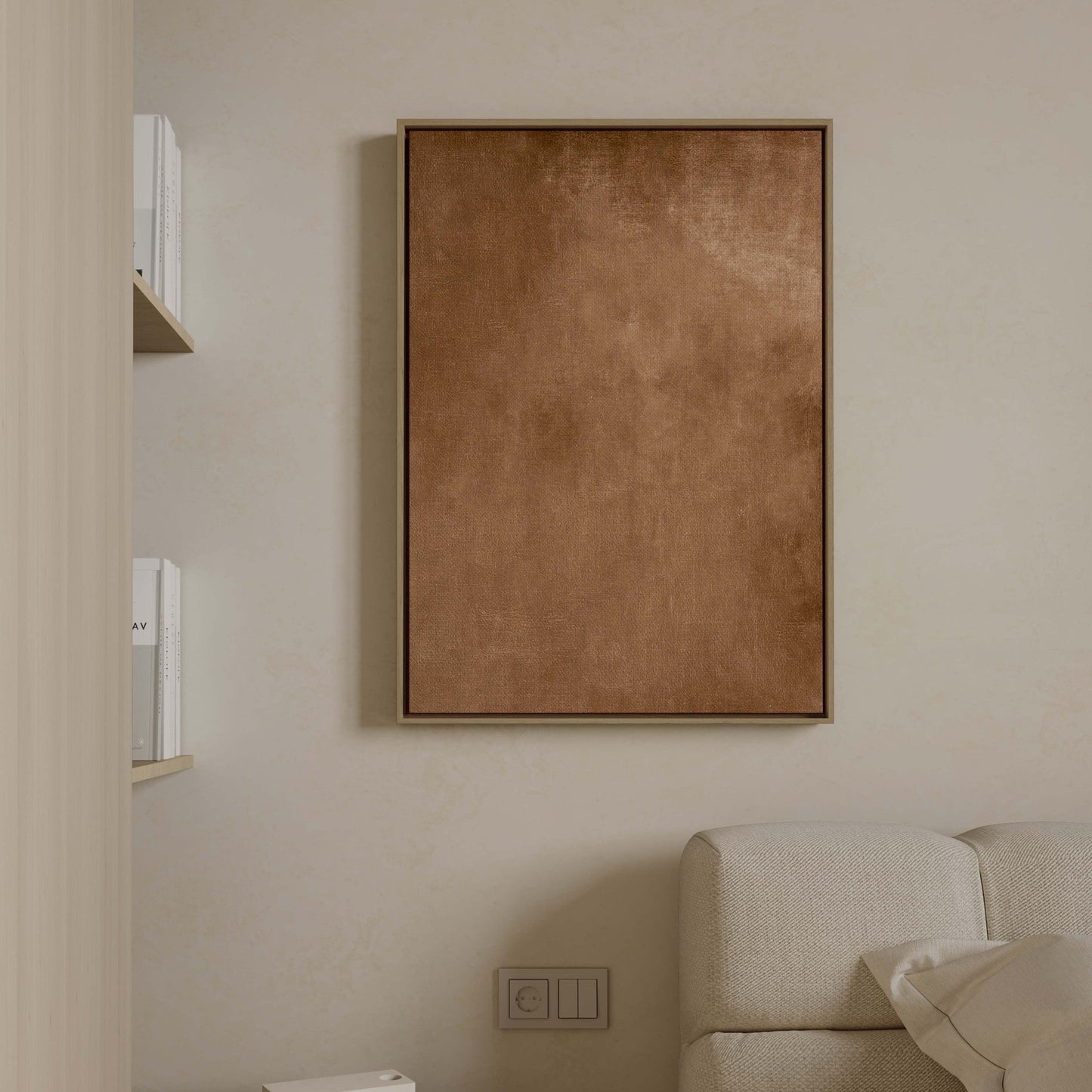 Caramel Framed Canvas - AureousHome