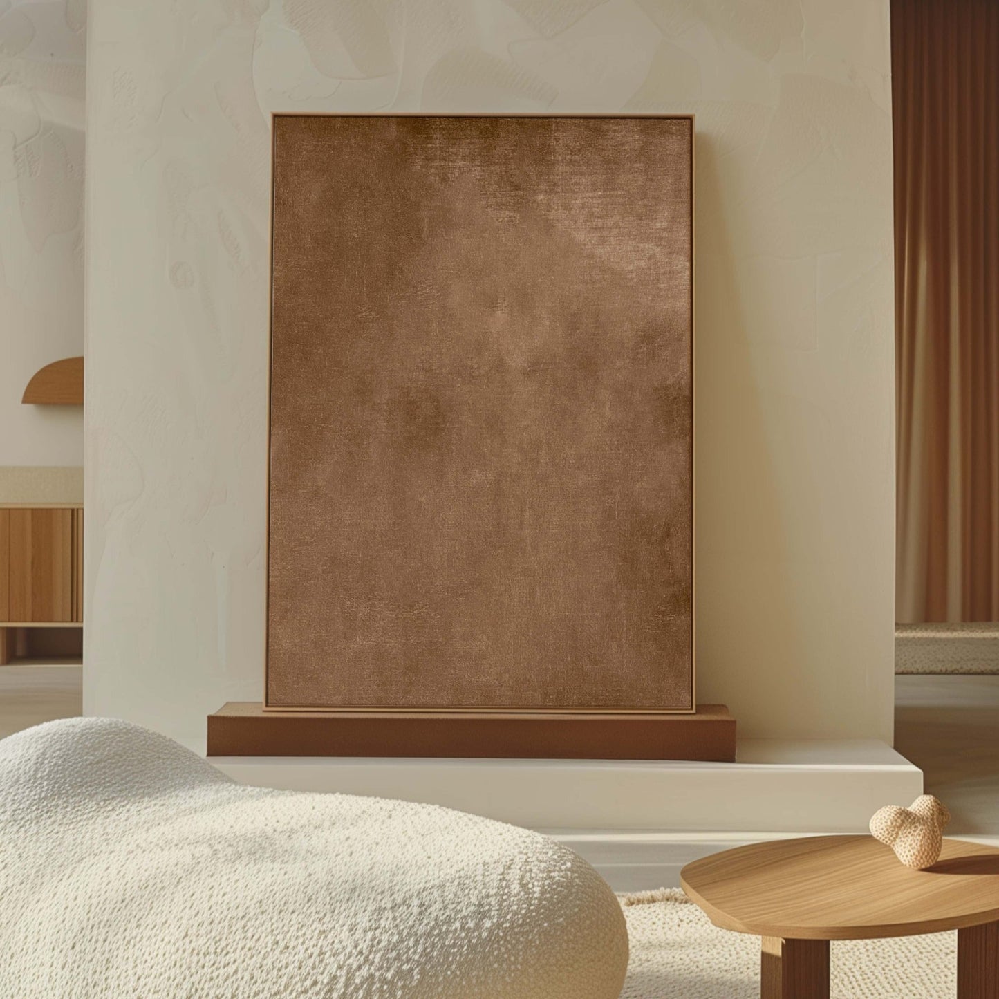 Caramel Framed Canvas - AureousHome