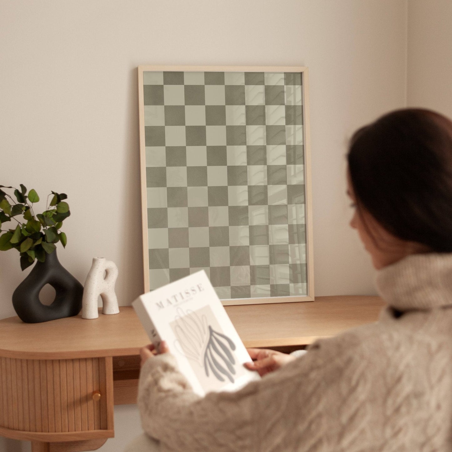 Checkerboard - Sage Green - AureousHome