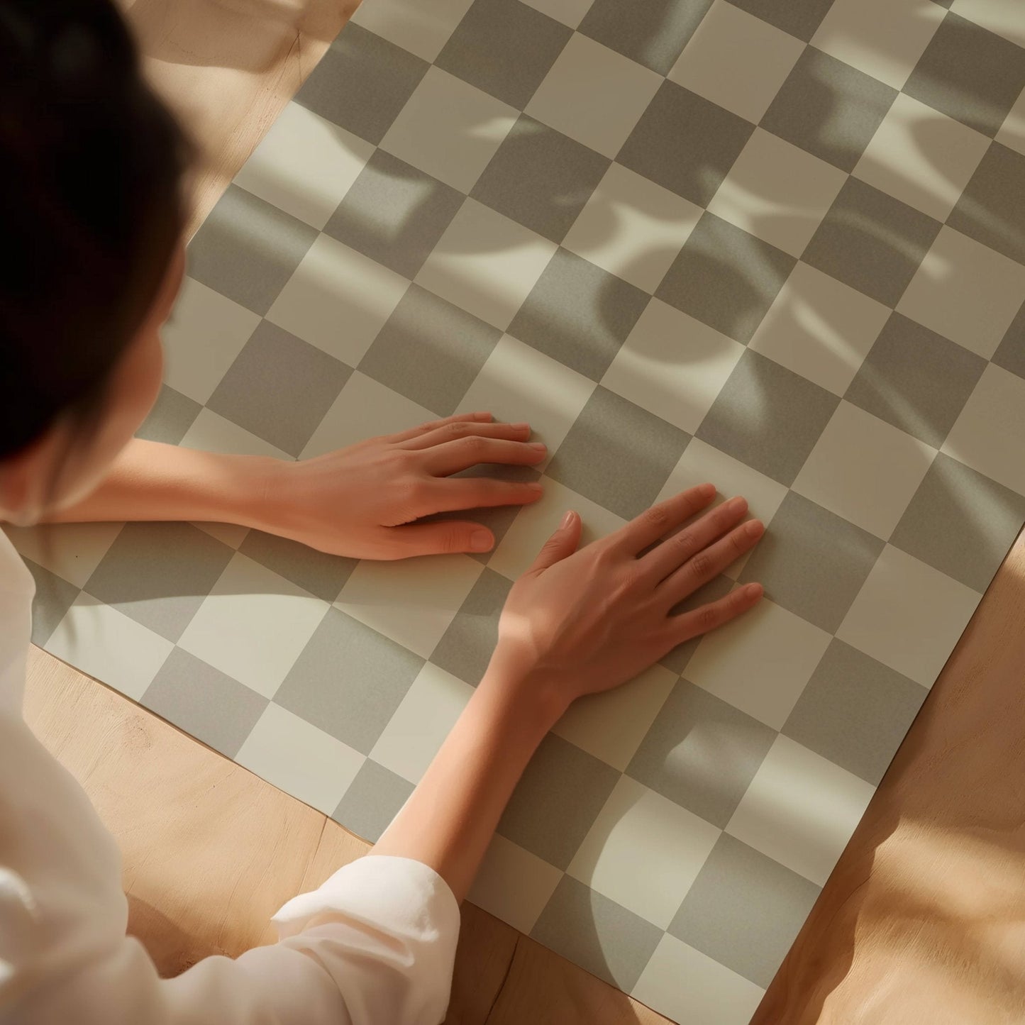 Checkerboard - Sage Green - AureousHome