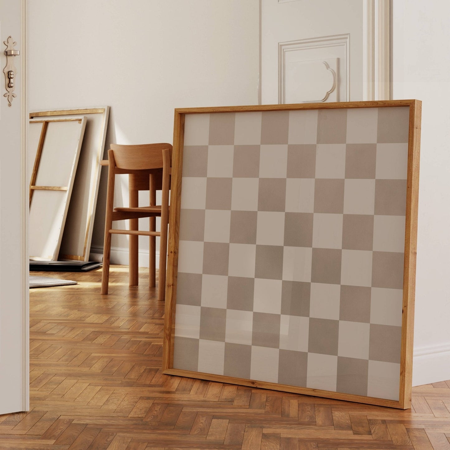 Checkerboard - Square / Neutral - AureousHome