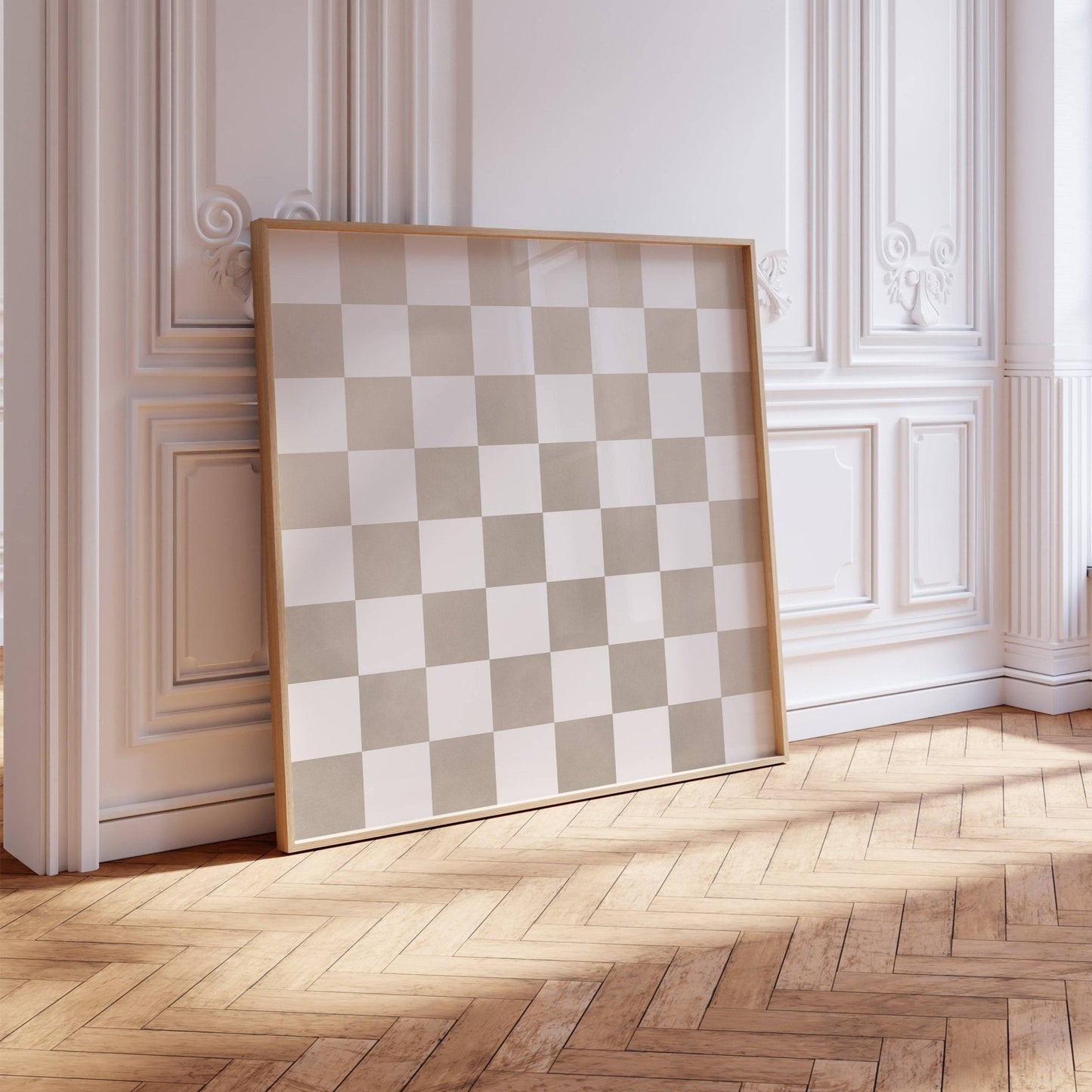 Checkerboard - Square / Neutral - AureousHome