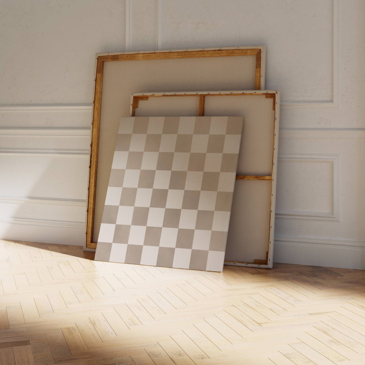 Checkerboard - Square / Neutral - AureousHome