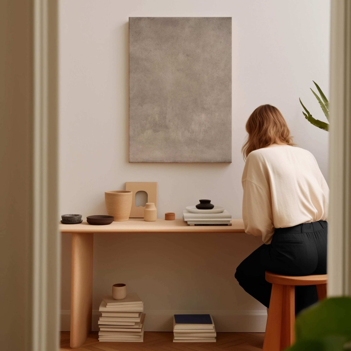 Clay Framed Canvas - AureousHome