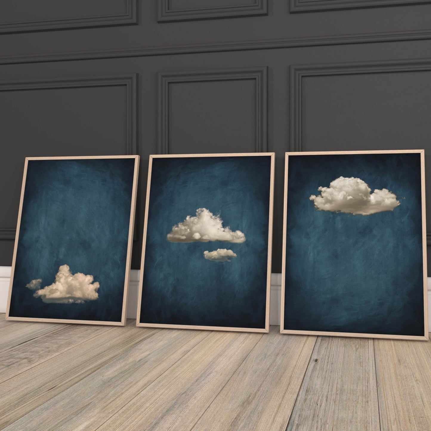 Cloud Party Trio - Vintage Blue - AureousHome