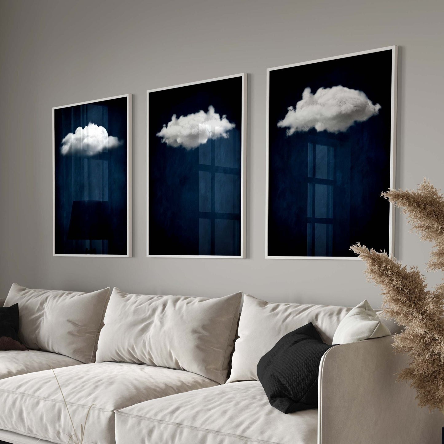Clouds Trio - Sapphire - AureousHome