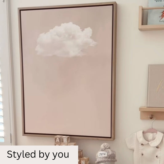 Contemplating Framed Canvas Art - Beige - AureousHome