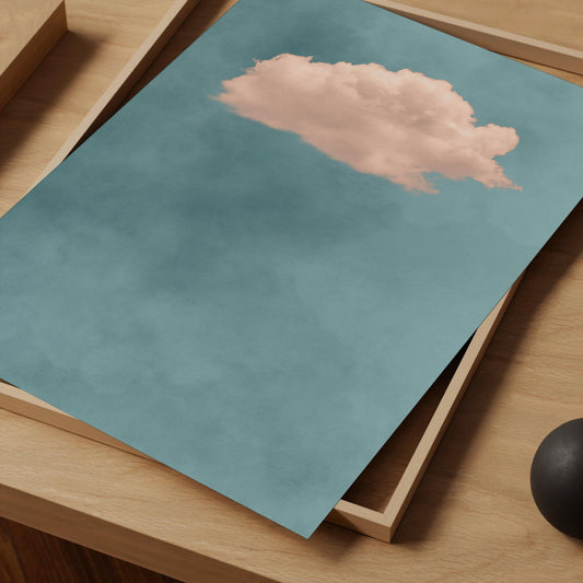 Contemplating Sky Blue / Blush - AureousHome