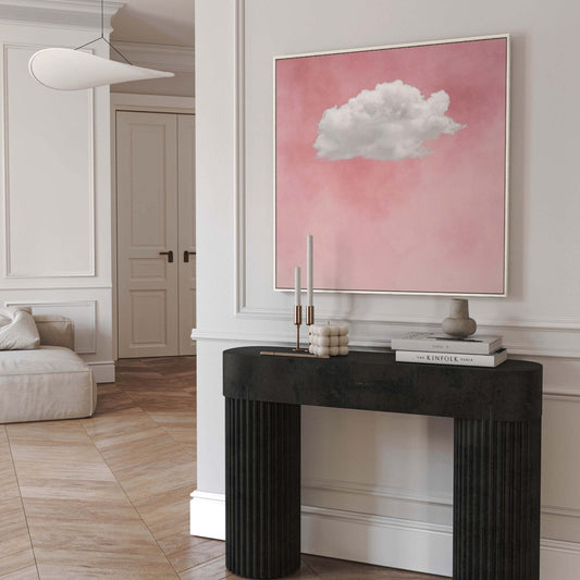 Contemplating Square Canvas - Pink - AureousHome