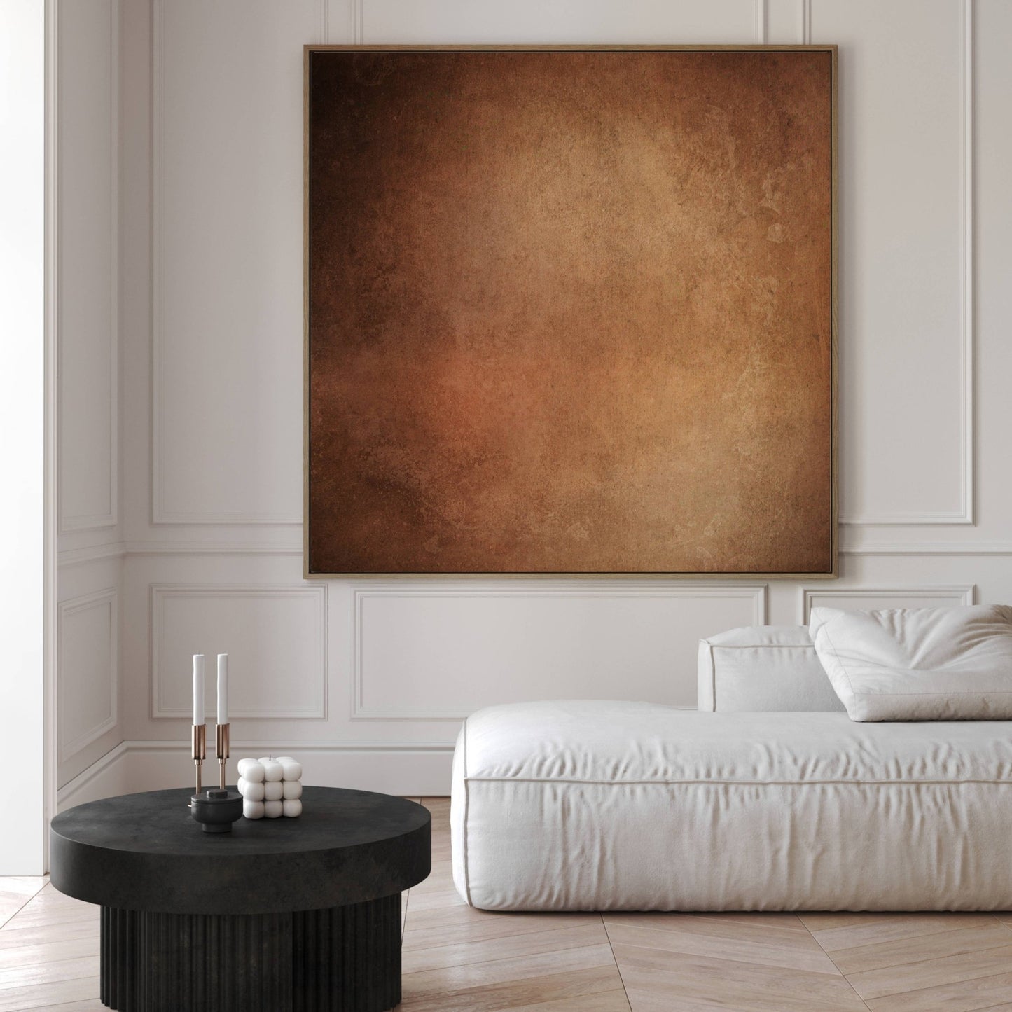 Copper Square Framed Canvas - AureousHome