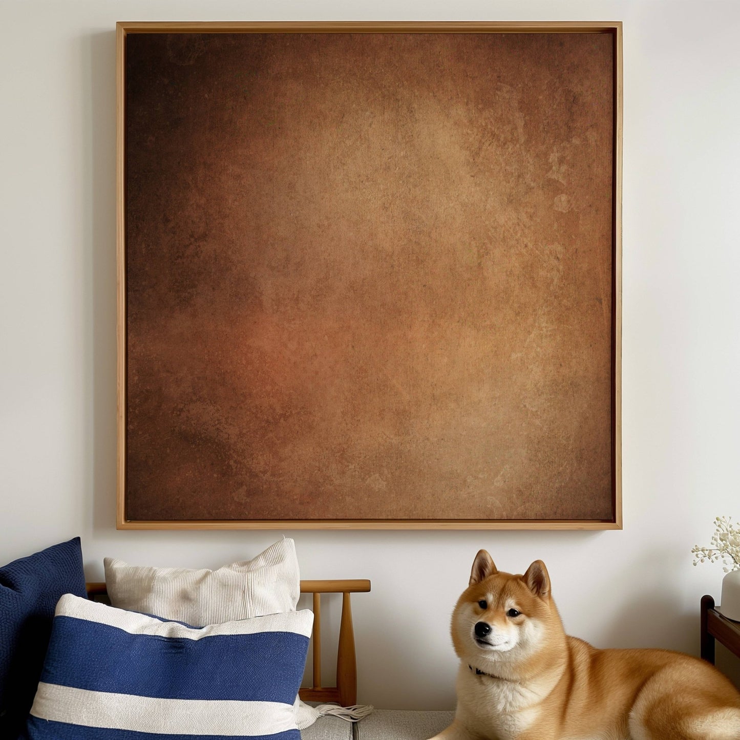 Copper Square Framed Canvas - AureousHome