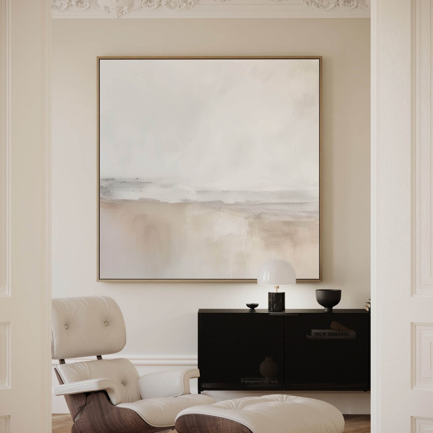 Côte Square Framed Canvas - AureousHome
