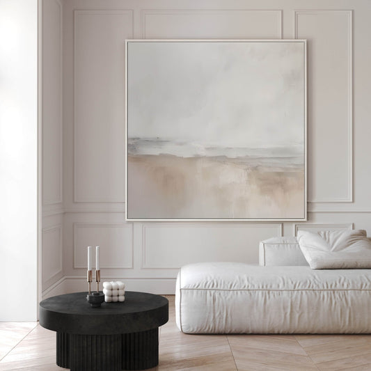 Côte Square Framed Canvas - AureousHome