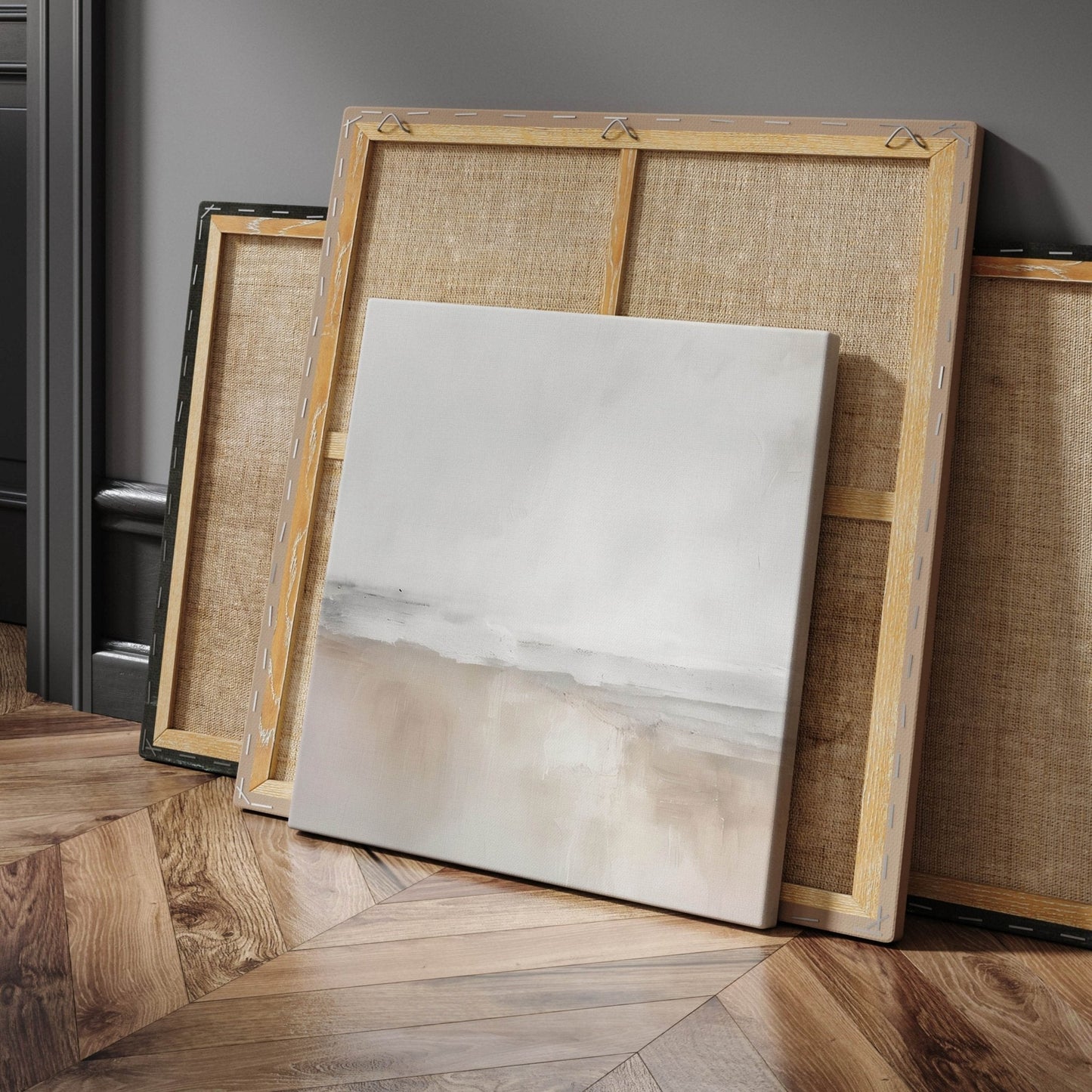Côte Square Framed Canvas - AureousHome