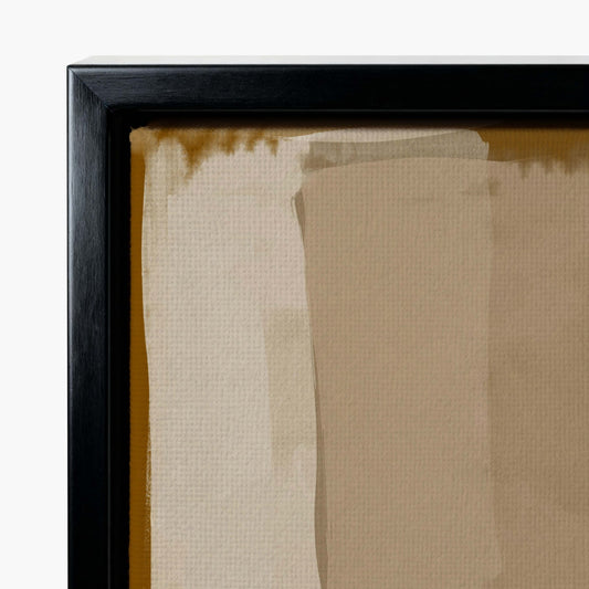 Crème Brûlée Square Framed Canvas - AureousHome