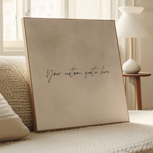 Custom Quote Framed Canvas - Beige / Square