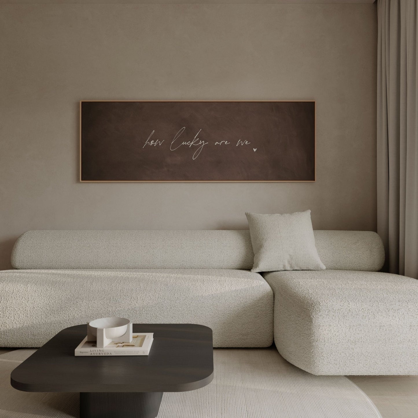 Custom Quote Framed Canvas - Espresso - AureousHome