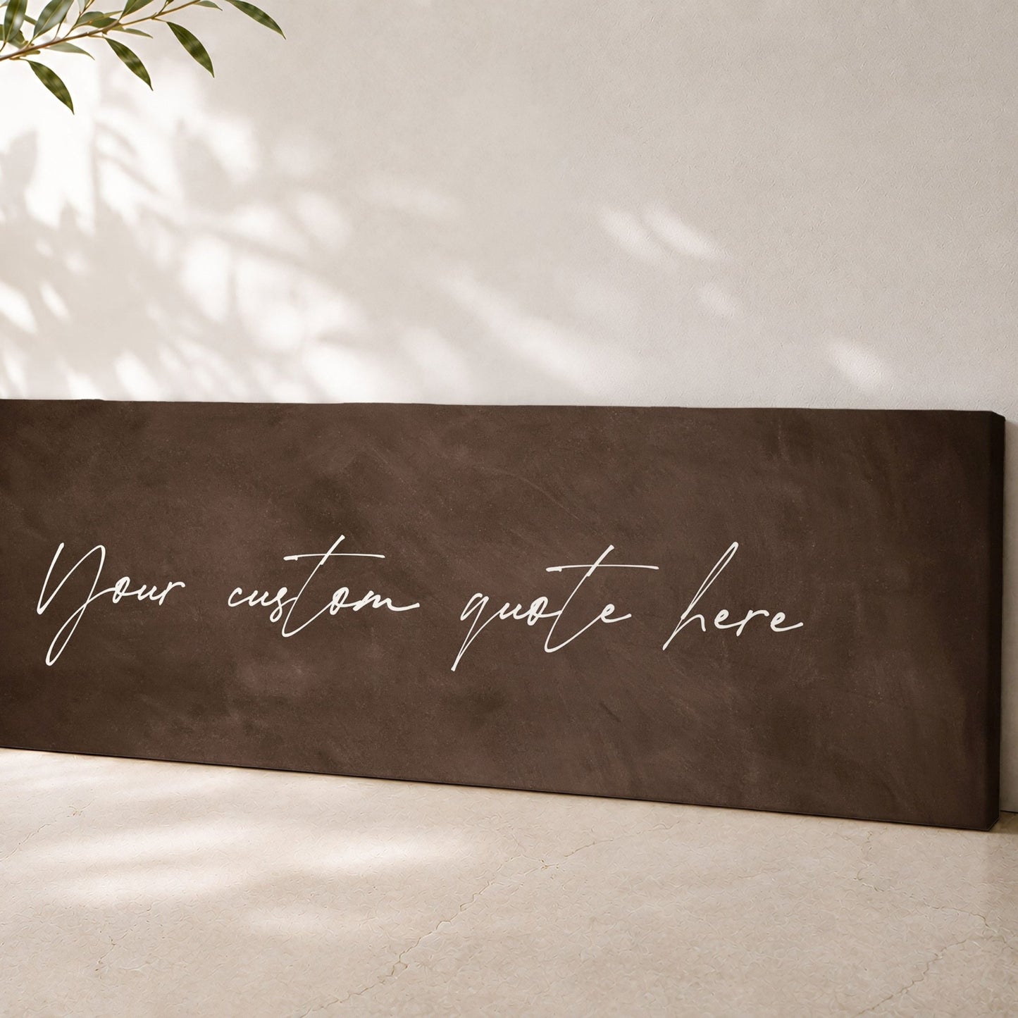 Custom Quote Framed Canvas - Espresso - AureousHome