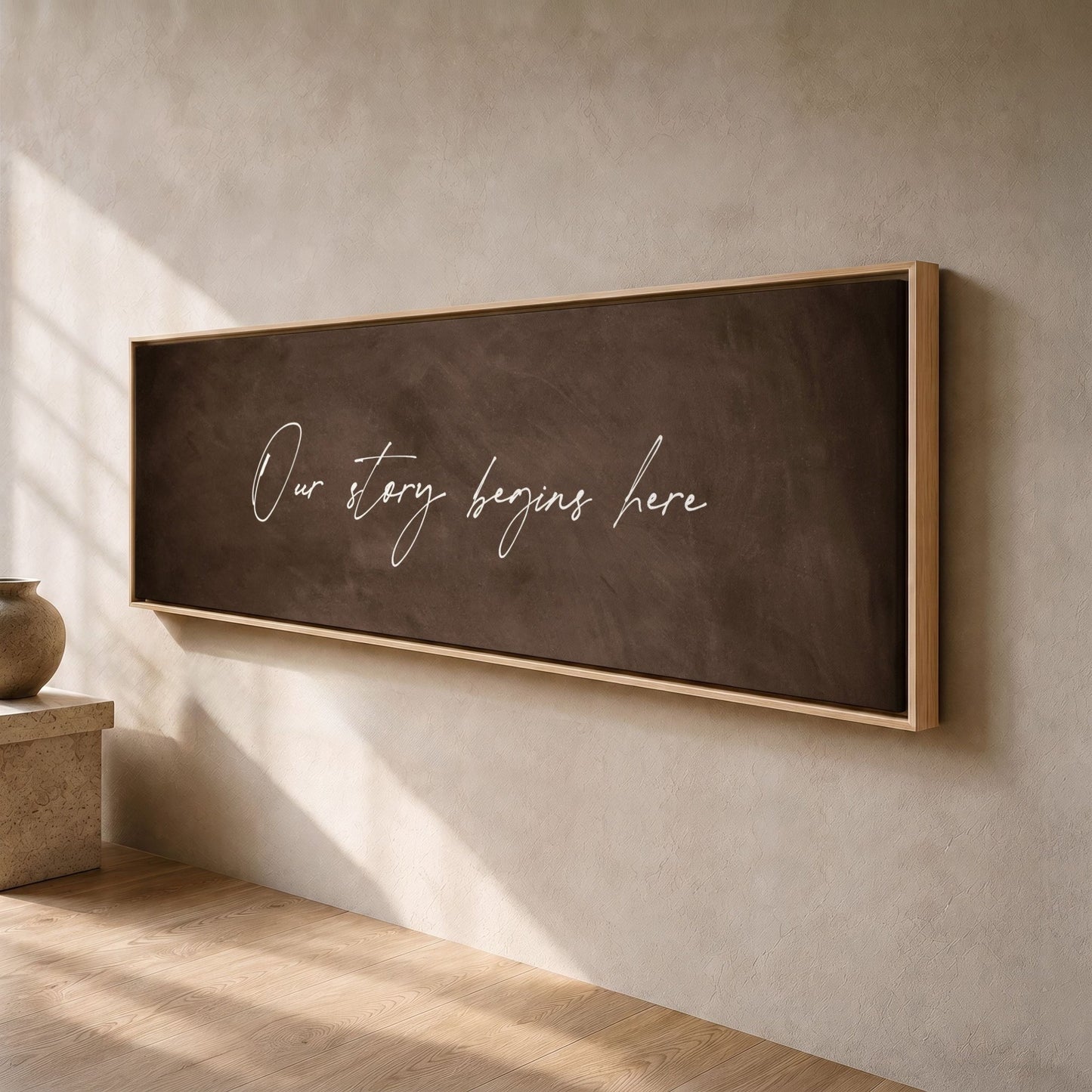 Custom Quote Framed Canvas - Espresso - AureousHome