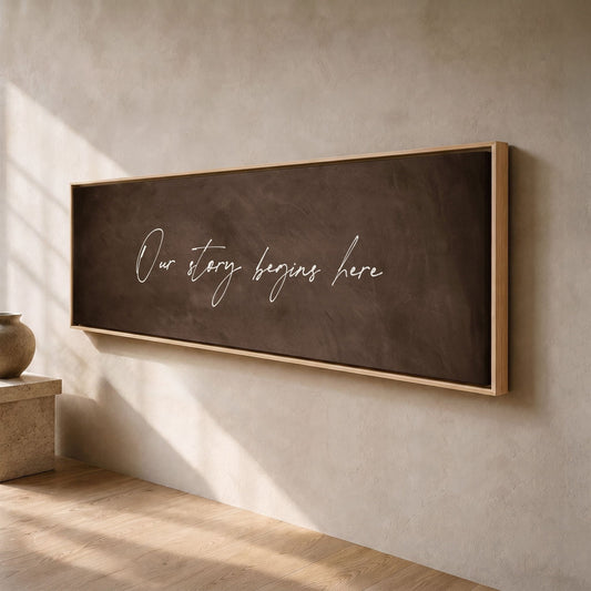 Custom Quote Framed Canvas - Espresso - AureousHome