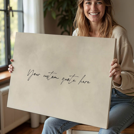 Custom Quote Framed Canvas - Neutral / Horizontal - AureousHome