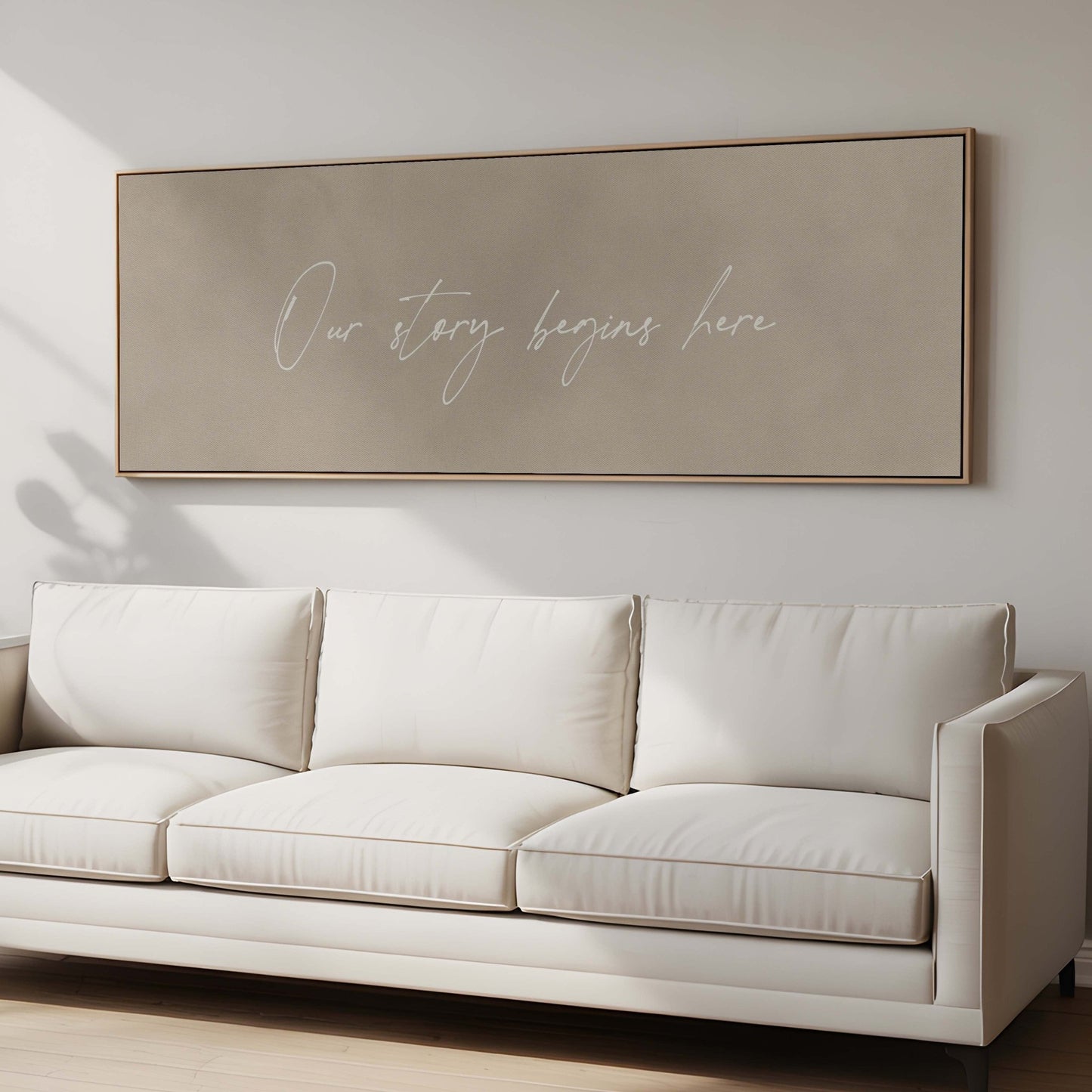 Custom Quote Framed Canvas - Neutral / Panoramic - AureousHome