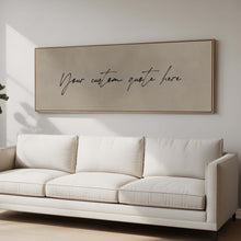 Custom Quote Framed Canvas - Panoramic / Neutral