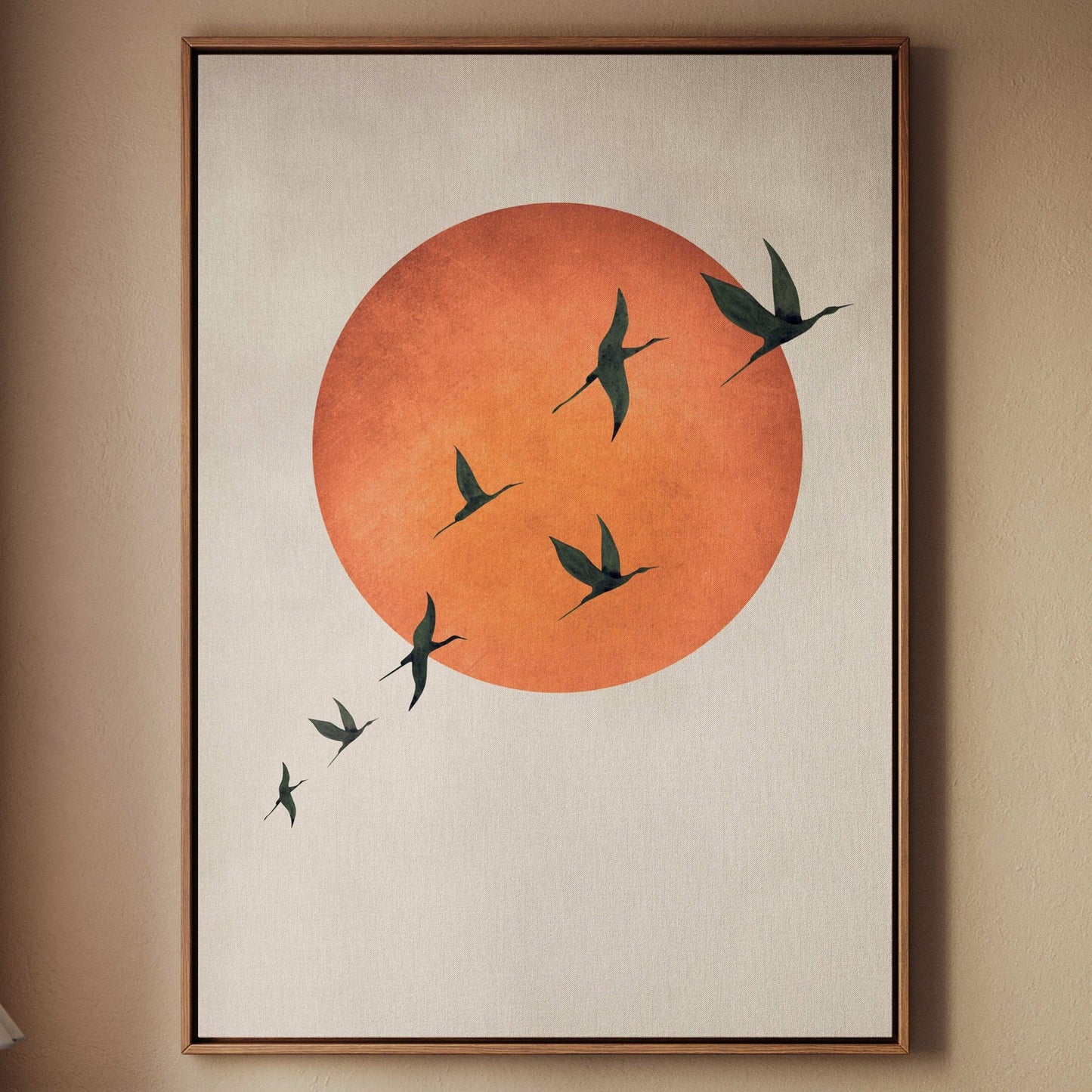 Cyrus Framed Canvas Trio - Burnt Orange - AureousHome