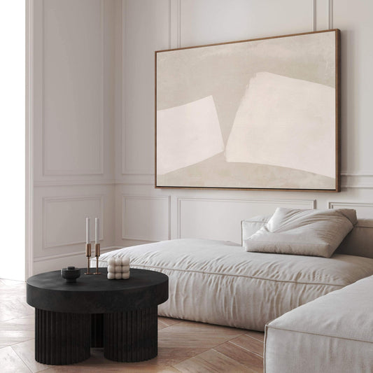 Demi Framed Canvas - Horizontal / Neutral - AureousHome