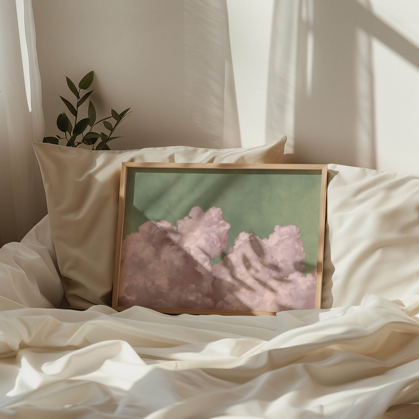 Dream on Cloud - Lime Pink / Horizontal - AureousHome