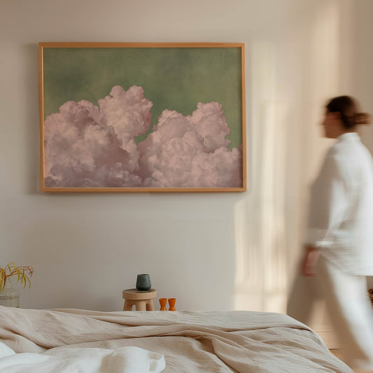Dream on Cloud - Lime Pink / Horizontal - AureousHome