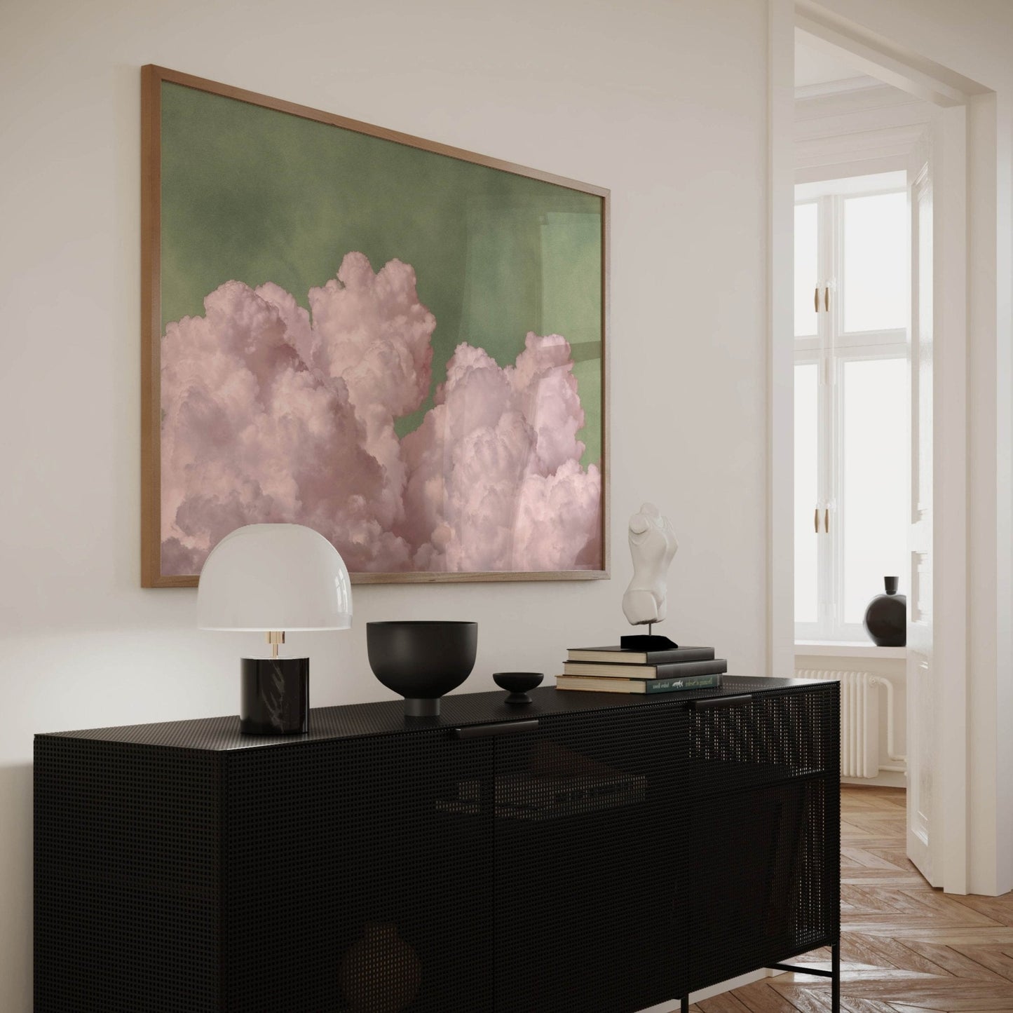 Dream on Cloud - Lime Pink / Horizontal - AureousHome