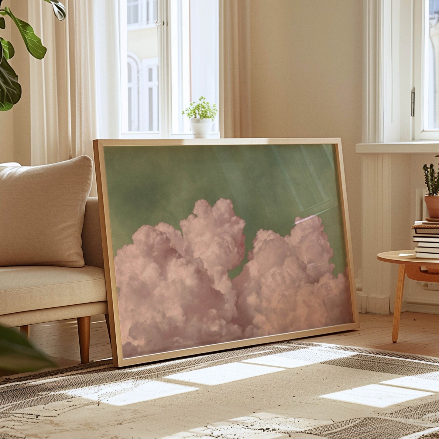 Dream on Cloud - Lime Pink / Horizontal - AureousHome