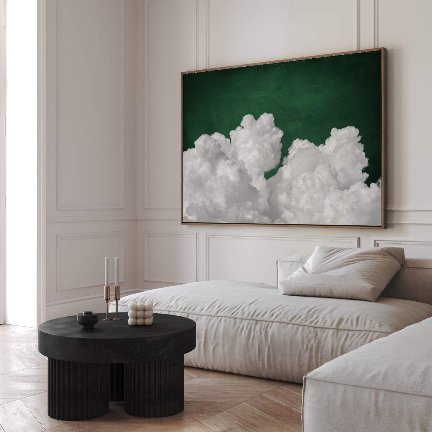 Dream On Framed Canvas Art - Emerald Green - AureousHome