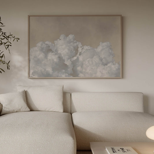 Dream On Framed Canvas Art - Horizontal / Beige - AureousHome