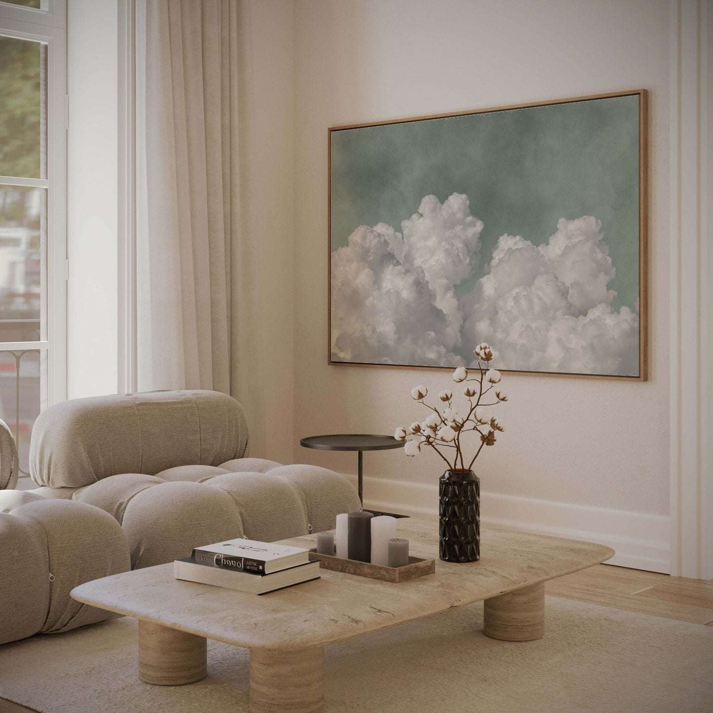 Dream On Framed Canvas Art - Horizontal / Sage - AureousHome