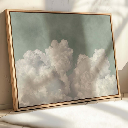 Dream On Framed Canvas Art - Horizontal / Sage - AureousHome