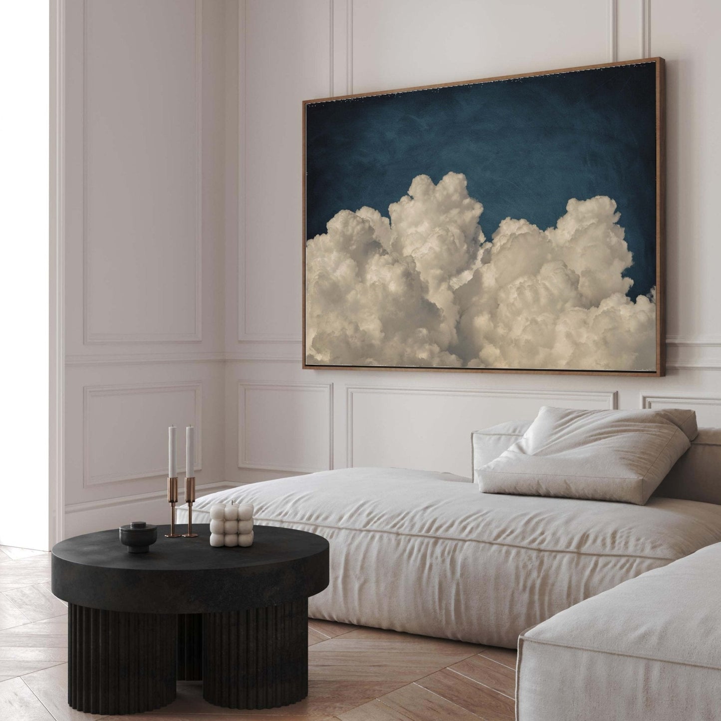 Dream On Framed Canvas Art - Vintage Blue - AureousHome