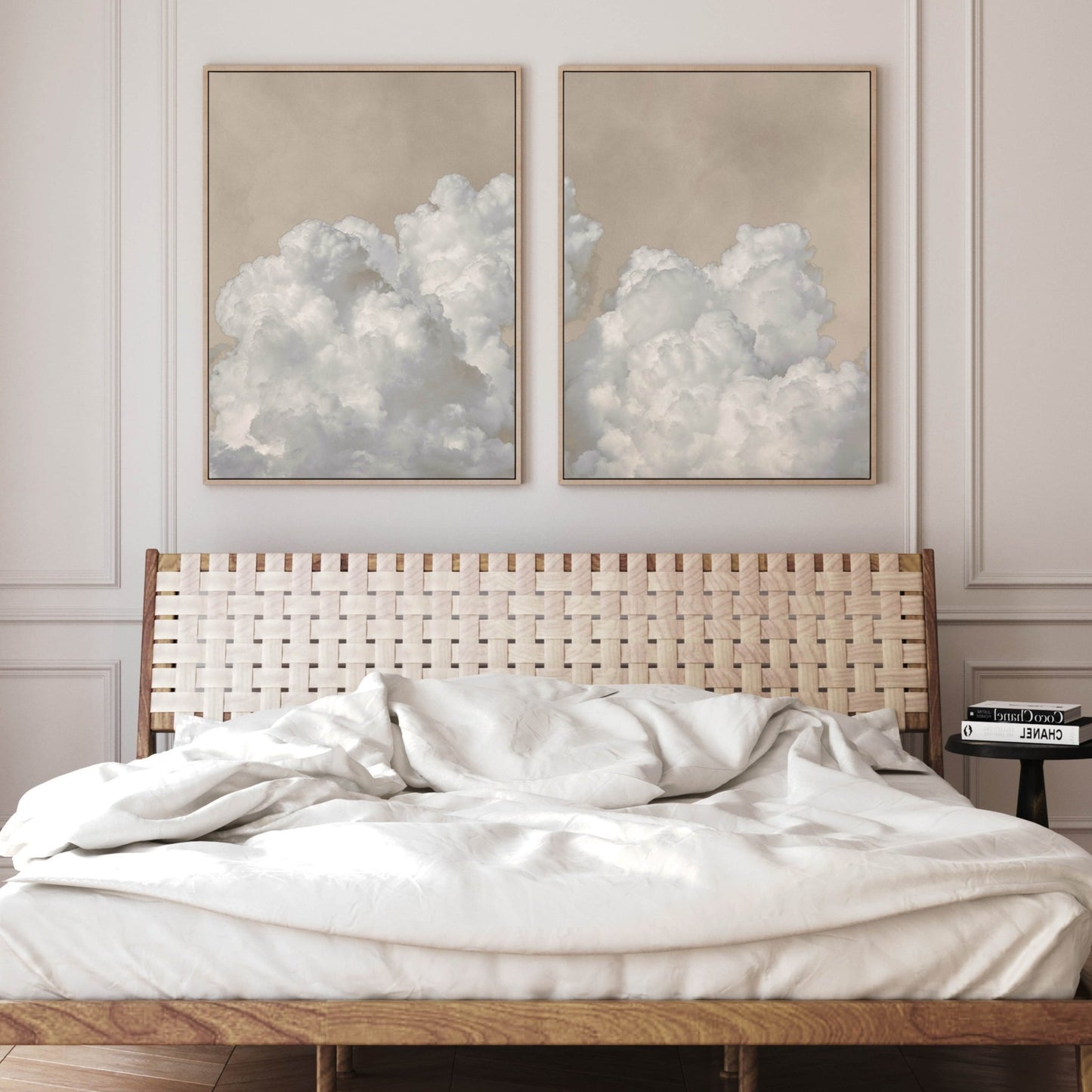 Dream On Framed Canvas Duo - Neutral - AureousHome