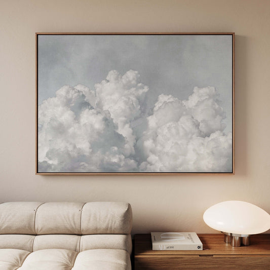 Dream On Framed Canvas - Grey / Horizontal - AureousHome