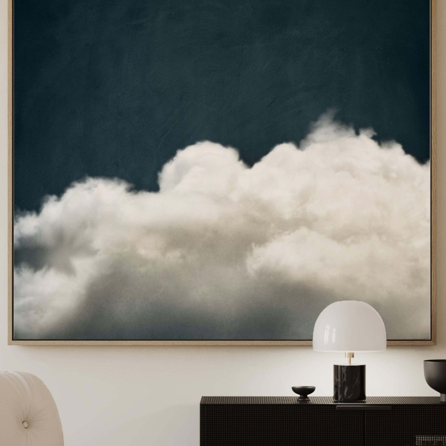 Drift Square Canvas - Vintage Blue Cloud - AureousHome