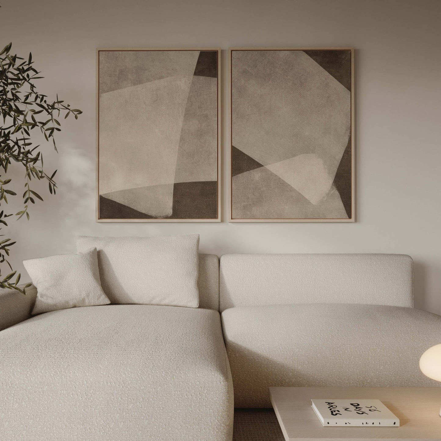 Dune Framed Canvas Duo - AureousHome