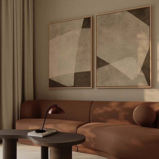 Dune Framed Canvas Duo - AureousHome