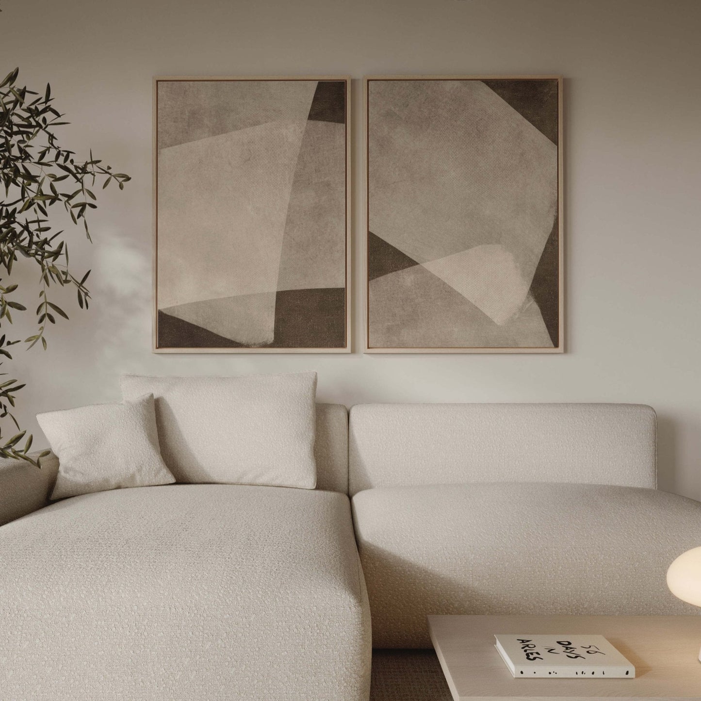 Dune Framed Canvas Duo - AureousHome