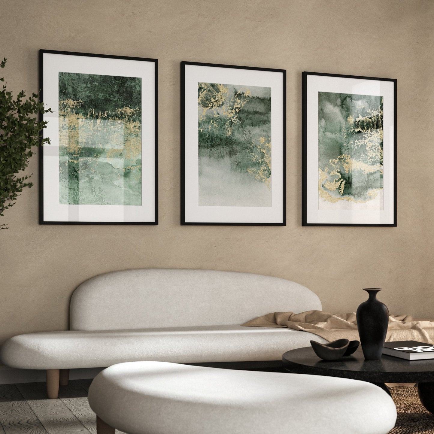 Dusk Trio - Sage / Gold - AureousHome