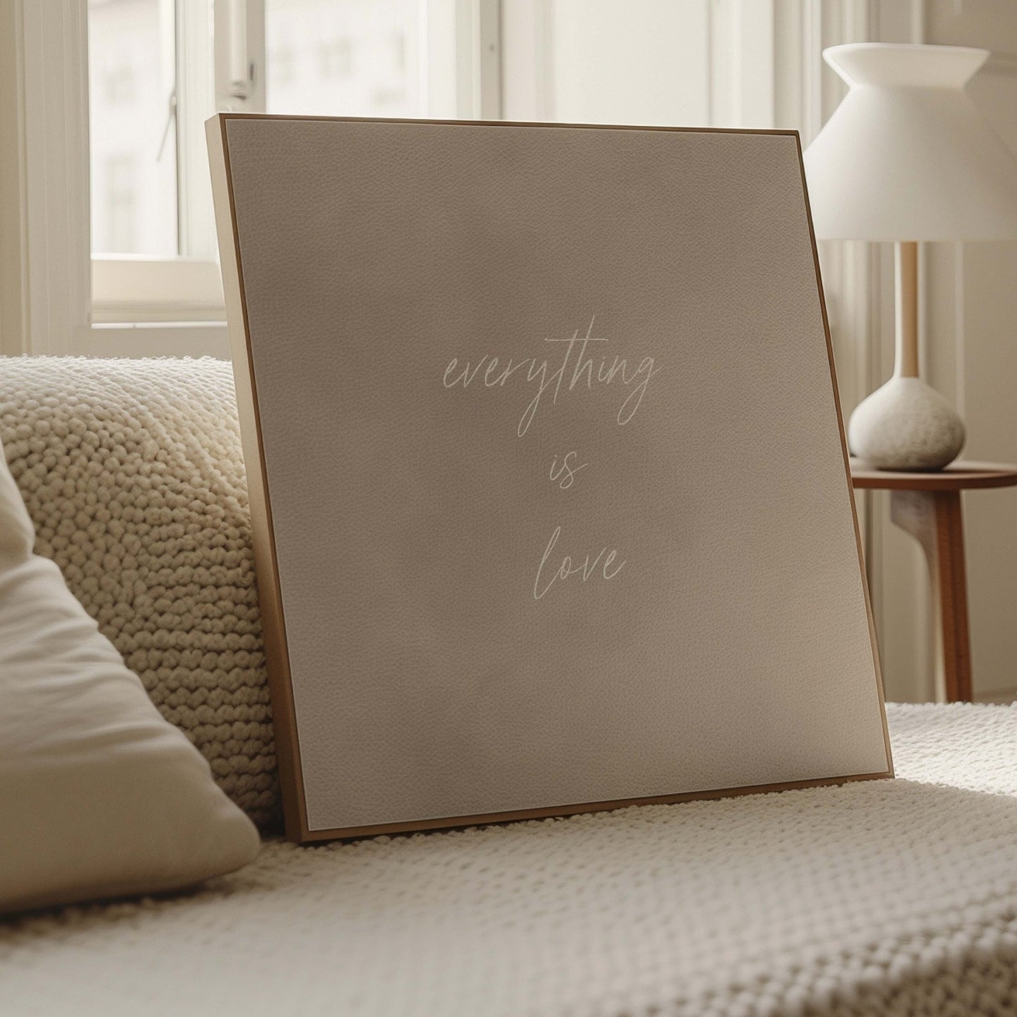 Everything is Love - Square Framed Canvas - AureousHome